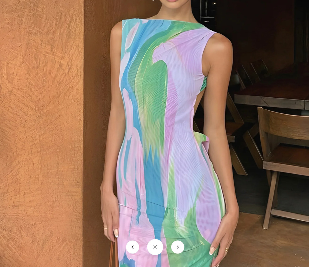 NWT commense Monet Garden Print Sleeveless Long Dress Sz M
